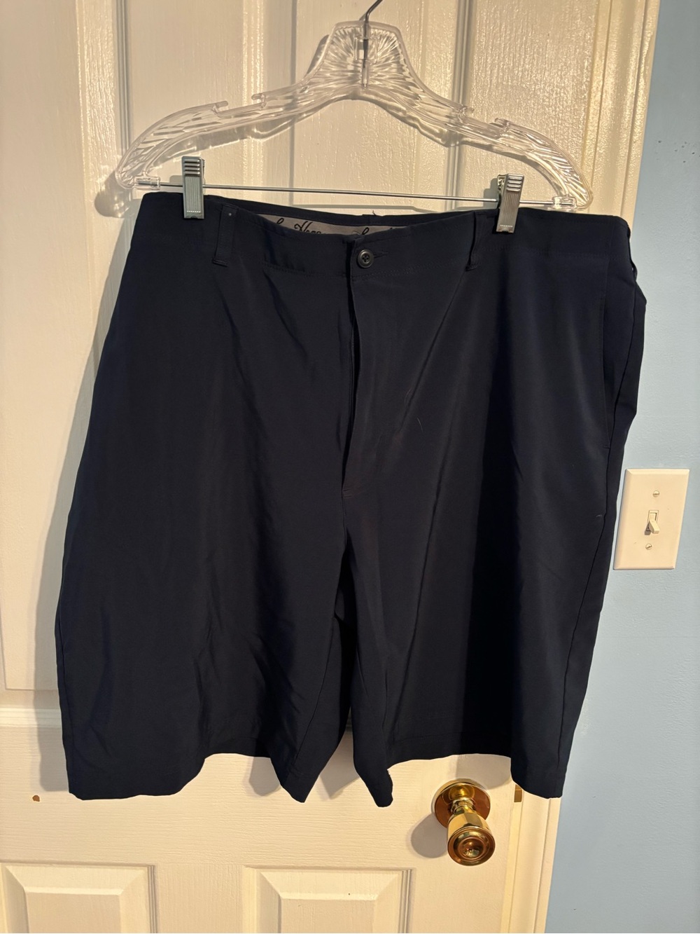 Hogan Men's Navy Flat-Front Performance Shorts